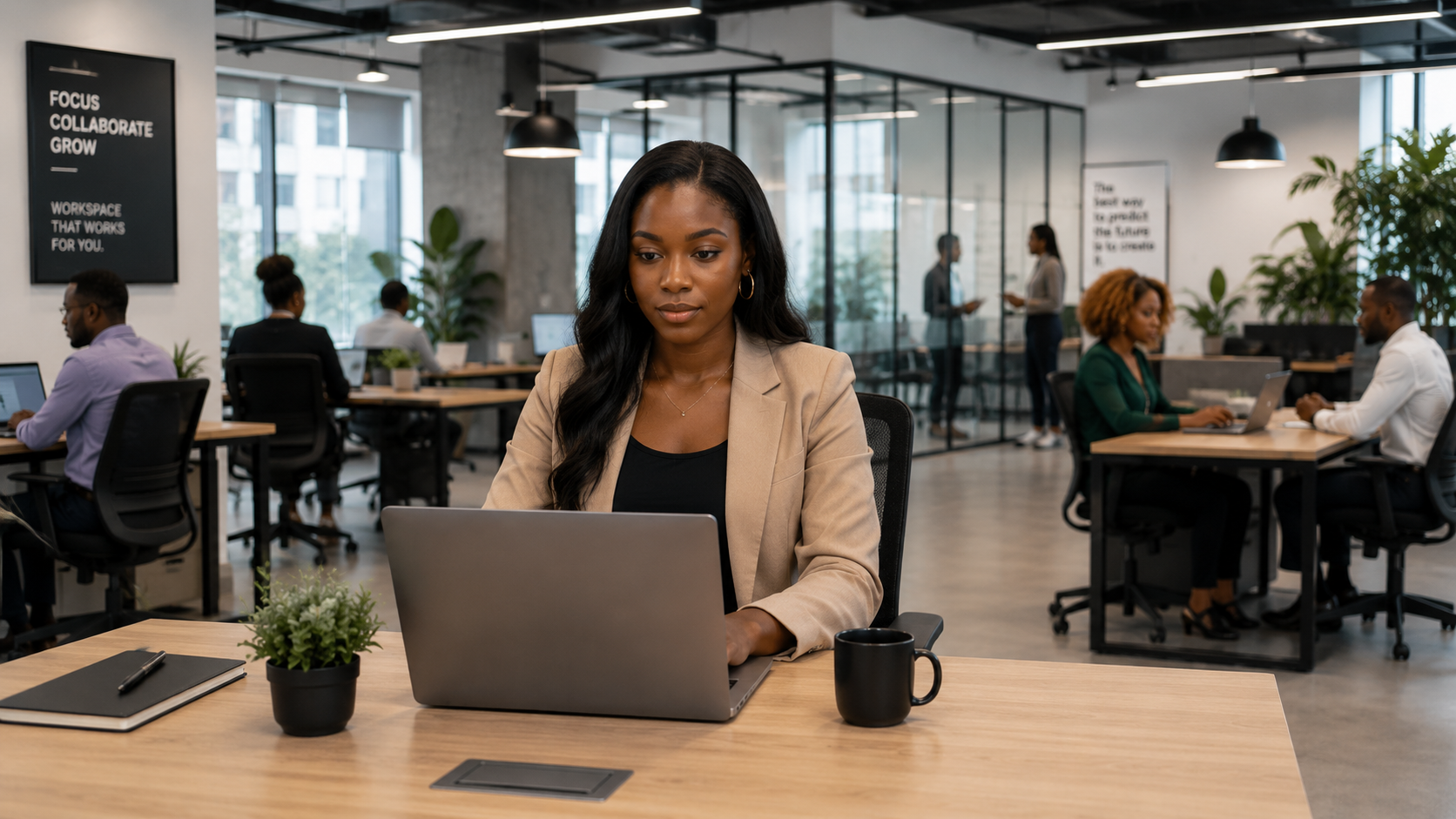 People working in office